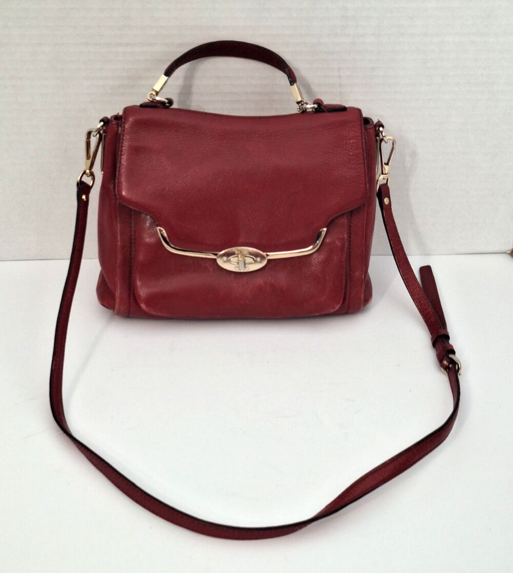 Coach Madison Spectator Saddie Scarlet Leather Satchel F26624 Classic Old Money